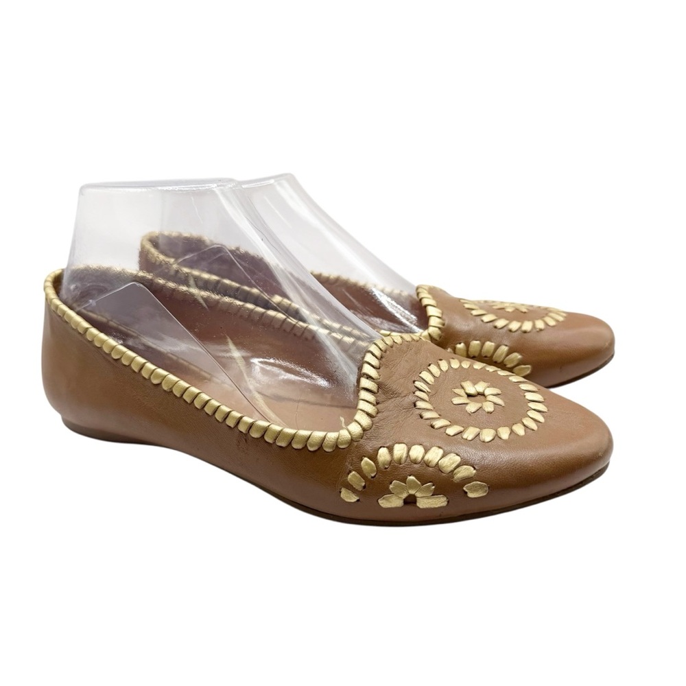 Jack Rogers Waverly Leather Ballet Flats size 8